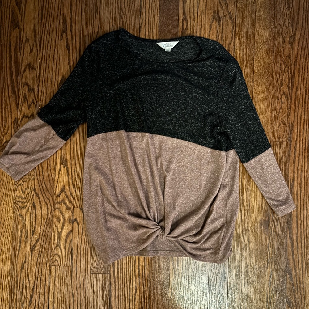 Market & Spruce, Size M, Colorblock Knit Top